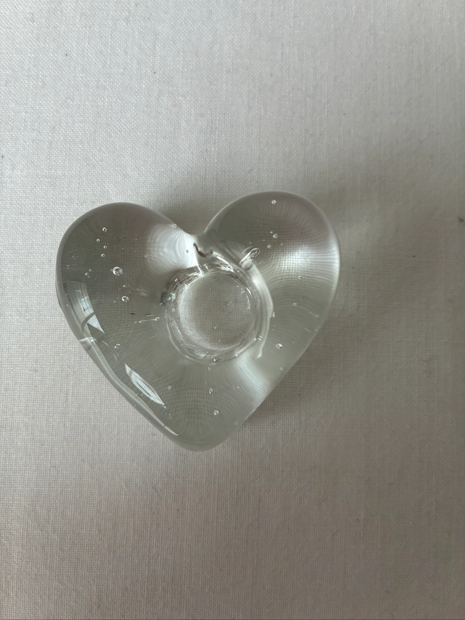 Glass heart-shaped candle holder – photo 4